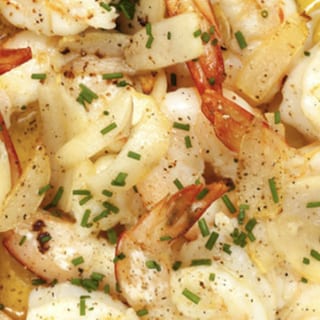 Shrimp & Chicken in Garlic Suace Dinner